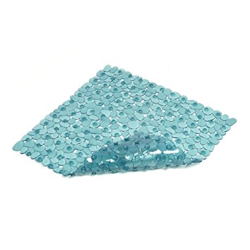 Con-Tact Brand PVC Shower Mat, Teal Pebble, 21" x 21"