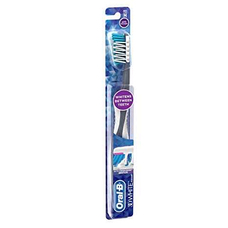 Oral-B 3D White Radiant Whitening Toothbrush 40 Medium 1 Count  (Pack of 6)