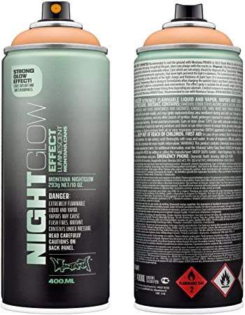 Montana Cans EFFECT NIGHTGLOW Spray Paint 400ml Luminescent Orange 448492