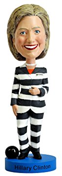 Hillary Clinton Striped Prison Pantsuit Bobblehead