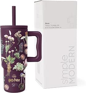 Simple Modern Harry Potter Kids 24 oz Tumbler with Handle and Silicone Straw Lid | Spill Proof and Leak Resistant | Reusable Stainless Steel Bottle | Gift Kids Boys Girls | Trek Collection | Herbology