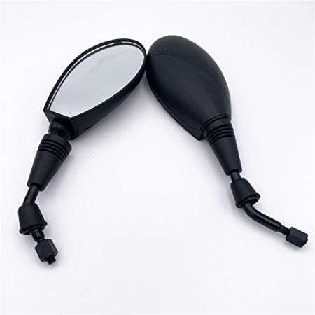 CLEO 8mm Black Side Mirrors for Chinese Scooter Moped Motorcycle Rear View Mirrors