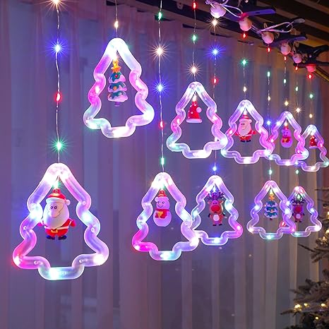 MILEXING Christmas Lights, 9.8 Ft 120 Flashing LED Christmas Decorations Light, 10 Christmas Tree Colorful Lights, for Bedroom Patio Garden Party Home Xmas Decor Indoor Outdoor Christmas Decor