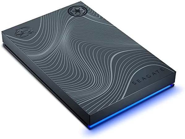 Seagate Beskar Ingot Drive Special Edition FireCuda 2TB Officially-Licensed External Hard Drive HDD - 2.5 Inch USB 3.2 Gen 1 customizable LED RGB lighting with Rescue Services (STKL2000403)