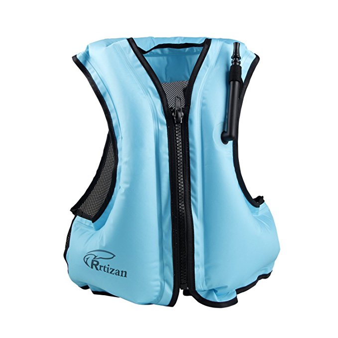 Rrtizan Adult Inflatable Swim Vest Life Jacket for Snorkeling,Suitable for 80-220lbs