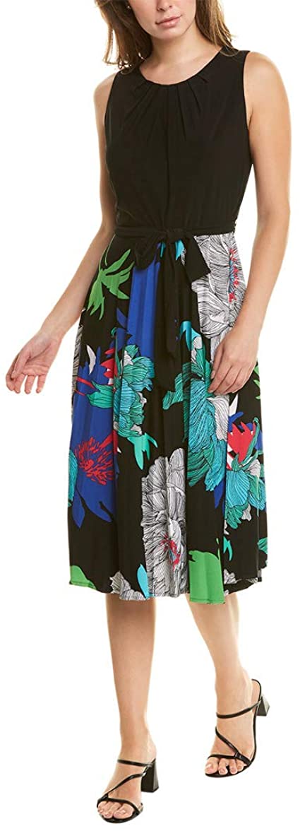 Sandra Darren Sleeveless Top & Pleated Skirt Dress, Floral Print, Multiple Sizes