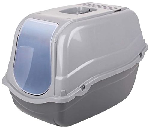 Dogi Click and Secure Pet Cat Litter Tray Toilet Box, Grey