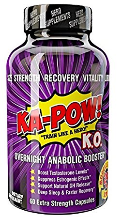 KA-POW! K.O. #1Overnight Testosterone Booster - The Ultimate Muscle Building Stacker -Maximize Workouts and Build Massive Muscle with Increased Test, Reduced Estrogen, and Accelerated Muscle Recovery!