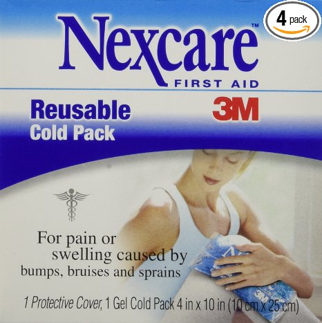 Nexcare Reusable Cold Pack, 1-Count Boxes (Pack of 4)