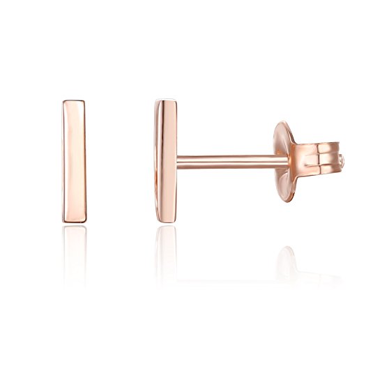 PAVOI 14K Gold Plated Dainty Mini Bar, Heart and Star Stud Earrings