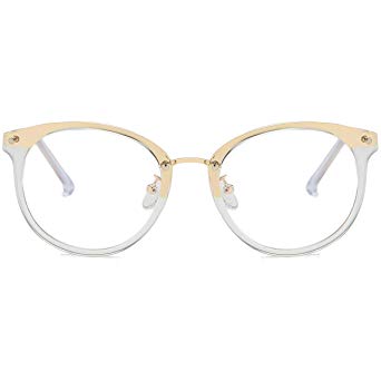 SOJOS Round Anti Blue Light Blocking Glasses Women Computer Eyeglasses Ashley