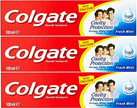 3X Colgate Cavity Protection Fresh Mint Fluoride Toothpaste 100ml