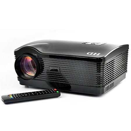 Android 4.2 250 Inch HD Video Projector home cinema with 3000 Lumens, 2000:1, WiFi, 1.5GHz Dual Core CPU, 8GB H2 Black