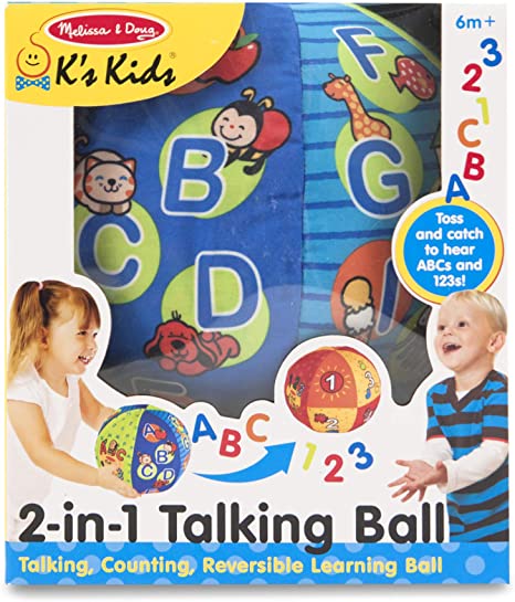 Melissa & Doug K's Kids 2-in-1 Talking Ball Educational Toy - ABCs and Counting 1-10