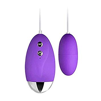 Women Waterproof Silicone Love Egg Bullet with 20 -Frequency, Purple