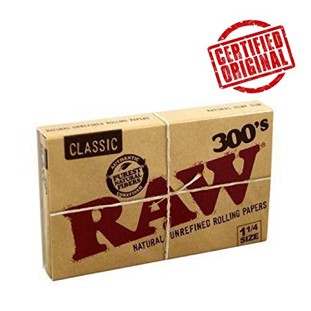 Outontrip RAW Classic 1 1/4 Size 300 Leaves Rolling Papers (Rolling Paper King Size/Kings Smoking Paper/ocb Rolling Paper King Size/raw Paper)