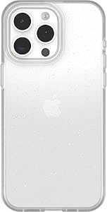 OtterBox iPhone 15 Pro MAX (Only) Prefix Series Case - STARDUST (Clear/Glitter), ultra-thin, pocket-friendly, raised edges protect camera & screen, wireless charging compatible