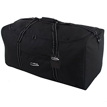 Extra Large 34 Inch Travel Sports Weekend Business Big Carry Cargo Holdall Luggage Bag (Black)