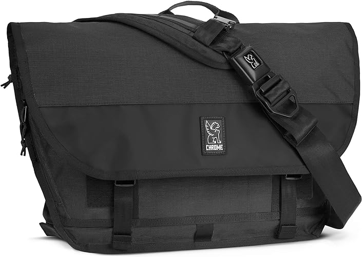 "Chrome Industries Buran III Messenger Bag - 17"" Laptop Sling Bag, Seat Belt Buckle, Water Resistant, 24 Liter"