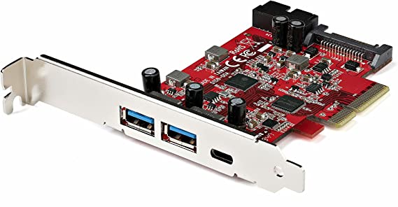 StarTech.com 5-Port USB PCIe Card - 10Gbps USB 3.1 Gen 2 PCIe Card w/ 1x USB-C & 2X USB-A - 1x 2 Port IDC (Internal 5Gbps USB Header Expansion) - USB C PCI Express Controller Card (PEXUSB312A1C1H)