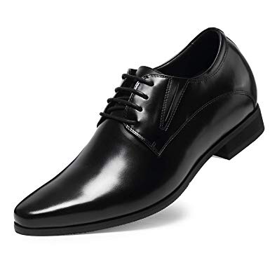 CHAMARIPA Elevator Shoes Leather Mens Dress Shoes Height Increasing Shoes