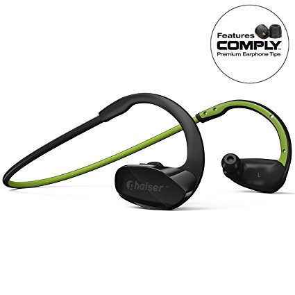 Phaiser BHS-530 Bluetooth Headphones Runner Headset Sport Earphones with Mic and Lifetime Sweatproof Warranty - Wireless Earbuds for Running, Limegreen