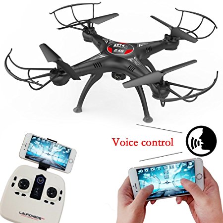 MOONBROOK FPV Quadcopter with Camera &live video--2.4Ghz 4CH 6-Axis Gyro WIFI APP RC Drone Headless Mode 3D Flip Altitude Hold and Gravity Sensor Fly Helicopter Airplane Toy