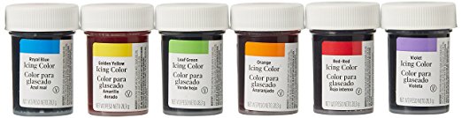 Wilton Icing Colour Gel Paste Rainbow Colours Set - 6 x 28g pots