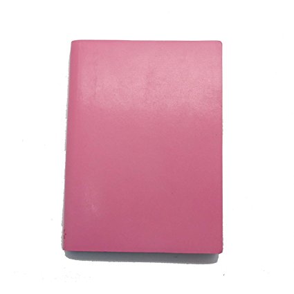 Paperthinks Fuchsia Large Ruled Recycled Leather Notebook, 4.5 x 6.5-inches ,PT90265
