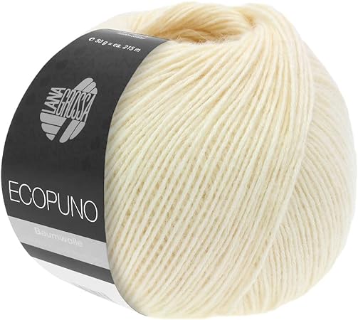 Lana Grossa Ecopuno, 46 Ecru Yarn, White