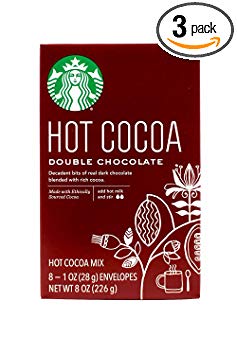 Starbucks Hot Cocoa Mix, Double Chocolate, 8-Count (Pack of 3)