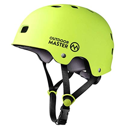 OutdoorMaster Skateboard Helmet - CPSC Certified Lightweight, Low-Profile Skate & Freestyle BMX Helmet with Removable Lining - 12 Vents Ventilation System - for Kids, Youth & Adults