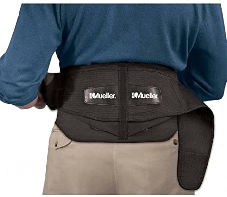 Mueller Adjustable Lumbar Back Brace, Black, Plus Size, 1-Count Package