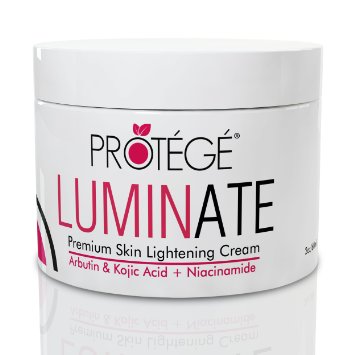 LUMINATE Skin Lightening Cream - Natural Skin Lightener Reduces Dark Spots and Age Spots   Uneven Skin Tone   Hyperpigmentation with Arbutin   Kojic Acid   Niacinamide (60 ml)