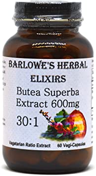 Butea Superba Extract 30:1-60 600mg VegiCaps - Stearate Free, Bottled in Glass! Free Shipping on Orders Over $49!