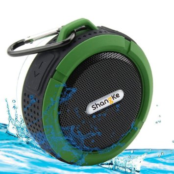 Shangke(TM) Portable Wireless Bluetooth Outdoor Mini Speaker, with Suction Cup/Mic/Hands-Free Speakerphone shower speaker