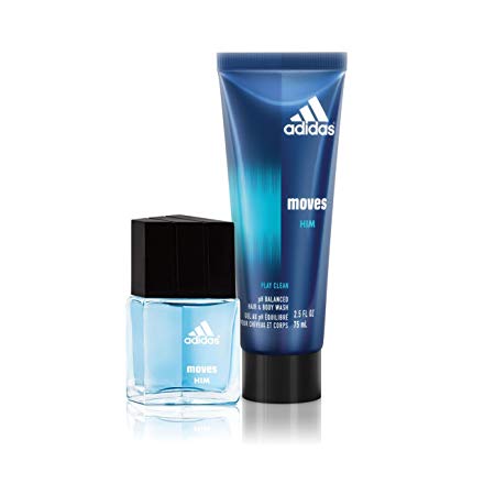 Adidas Fragrance Moves for Him 2 PC - 0.5 oz Eau de Toilette, 2.5 oz Hair & Body Wash
