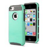 ULAK 2in1 Shield Series Rugged TPU Hybrid Case for Apple iPhone 5C - Mint Green  Gray