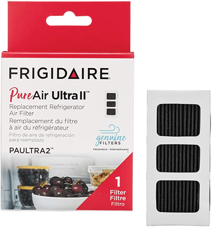 Frigidaire PAULTRA2 Pure Air Ultra II Refrigerator Air Filter with Carbon Technology to Absorb Food Odors, 3.8" x 1.8" , White