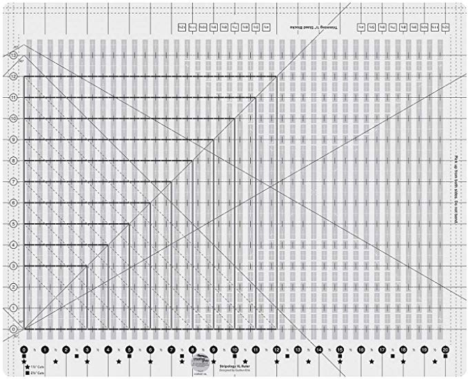 Creative Grids Stripology XL Slotted Quilting Ruler Template CGRGE1XL