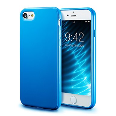iPhone 7 Case, technext020 Shockproof Ultra Slim Fit Silicone iPhone 7 Cover TPU Soft Gel Rubber Cover Shock Resistance Protective Back Bumper for iPhone 7 Blue