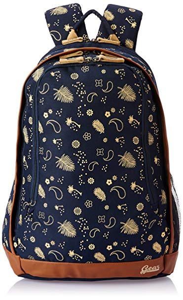 Gear  26 Ltrs Navy Blue and Beige Casual Backpack (BKPTRMP520522)