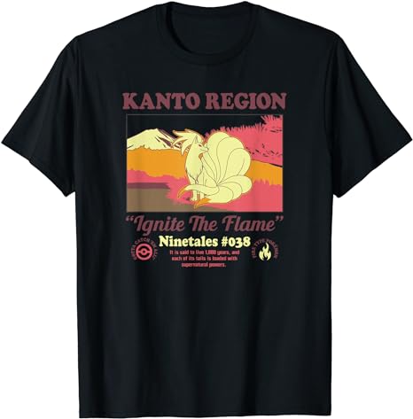 Pokémon Ninetales Kanto Region Ignite The Flame Portrait T-Shirt