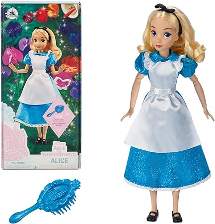 Disney Store Official Alice Classic Doll from Alice in Wonderland - 10-Inch - Detailed Design Recapturing Movie Magic - Perfect for Fans & Collectors