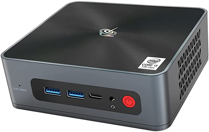 10th gen Intel Core i3-10110U(up to 4.1 GHz) Beelink Mini PC SEi10, 8GB RAM 256GB NVMe SSD Mini Computer Windows 10 Pro, Dual HDMI, 4K@60Hz Output, WiFi-5, BT5.0, 4USB3.0, Type-C