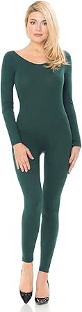 7Wins JJJ Women Catsuit Cotton Long Sleeve Yoga Bodysuit Jumpsuit/Made in USA