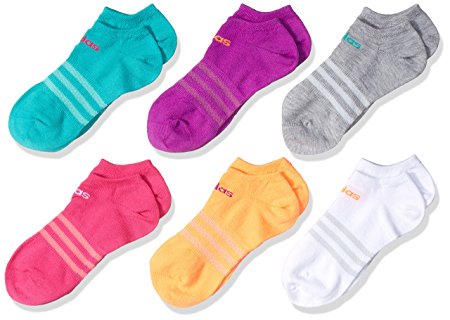 adidas Girls Superlite No Show Socks (Pack of 6)