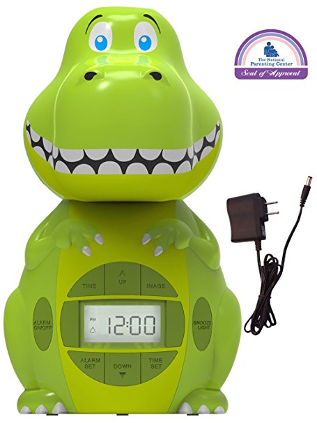 Big Red Rooster BRRC103AC Dinosaur Projection Alarm Clock, Operates On An AC Adaptor (Included) or 3 C Batteries