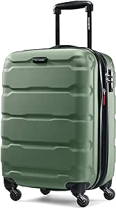 Samsonite Omni PC Hardside Expandable Luggage with Spinner Wheels, Army Green, Carry-On 20-Inch