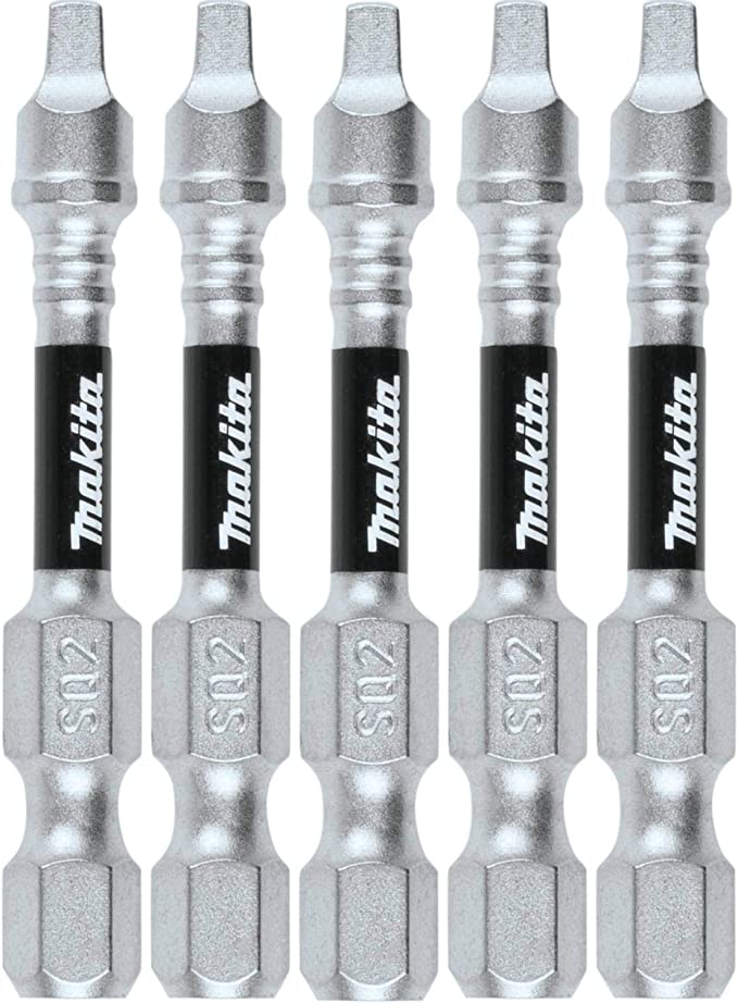 Makita E-00941 Impact XPS #2 Square 2" Power Bit, 5/pk